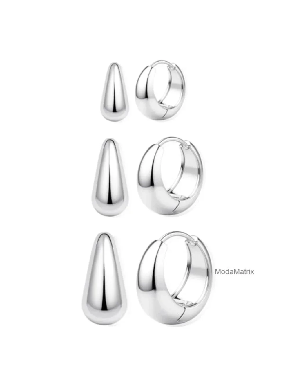 14K Gold Plated Huggie Hoop Earrings Set for Women - Hypoallergenic 3 Pair